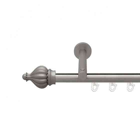 Карниз Orvit Таджа металевий однорядний циліндр на профіль (16 см) профільна труба  Сатин 19 мм 300 см Львов