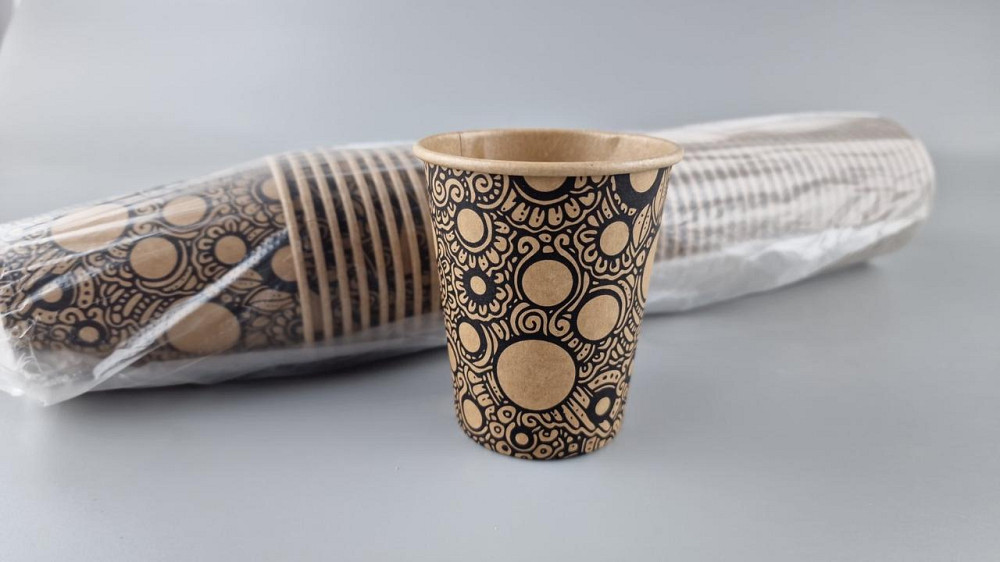 Стакан паперовий 175 мл "Авангард KRAFT" Маестро (50 шт.) Харків - фото 1