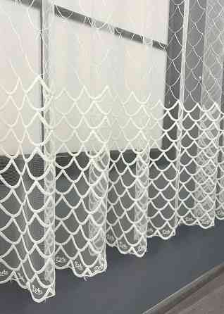 Тюль VR-Textil 1893т Фатин с вышивкой и люрексом Бежевый 400х150 см (42-1072) Киев