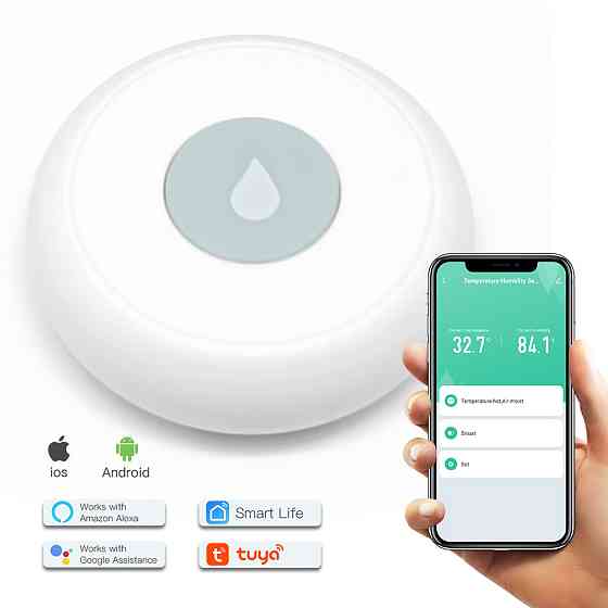 Беспроводной датчик протечки воды с сигнализацией 90дБ Киев