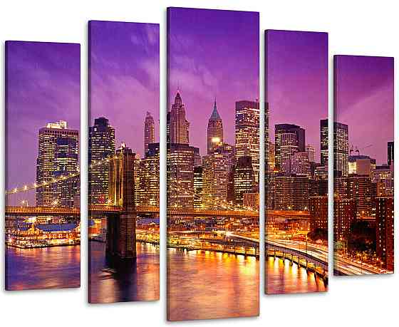 Модульная картина Ночной город Art-94_5 115x170 см Киев