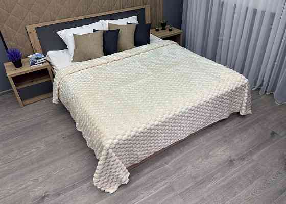 Плед-покривало 210х210 см (+-5см) Соти Кремовий (87-211) Київ