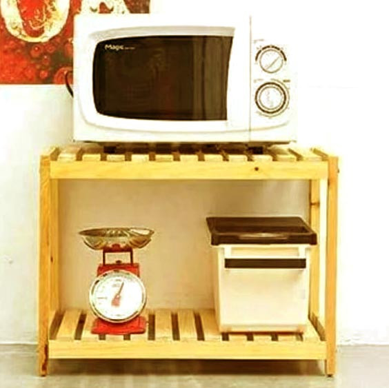 Етажерка для мікрохвильовки "Сальме" ваніль Миколаїв - фото 1