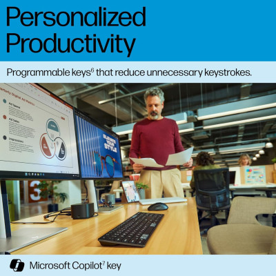 Клавиатура HP 720 Multi-Device Rechargeable Wireless/Bluetooth UA Black (9T5B1AA) Винница - изображение 10