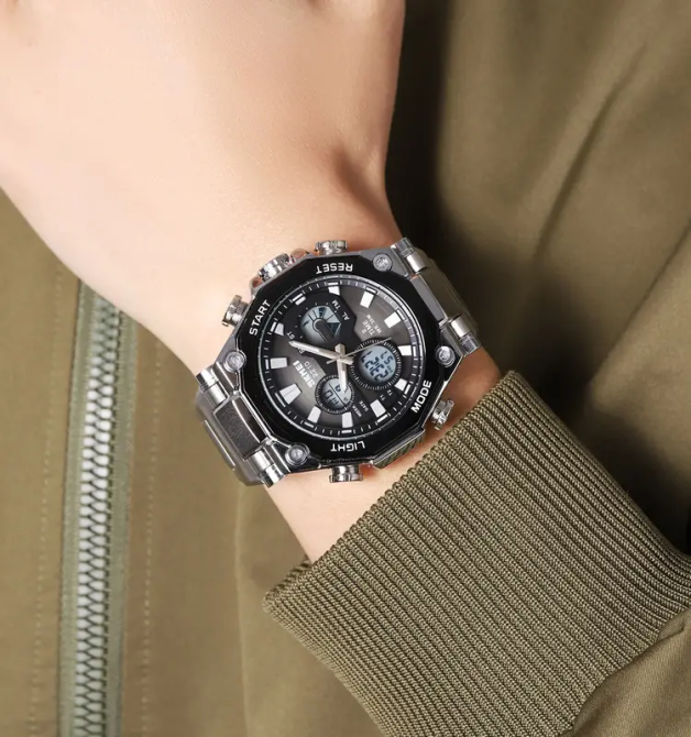 Часы мужские наручные кварцевые Skmei 2210 Серебристый Киев - изображение 7