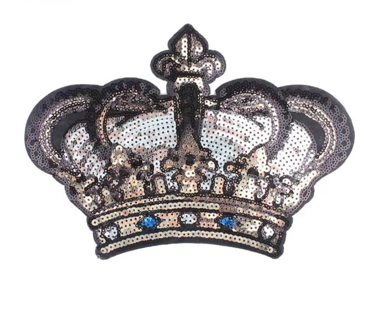 Аппликация пришивная на одежду Корона в пайетках Киев - изображение 1