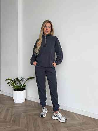 Женский стильный повседневный костюм двойка трикотажный ольвет Графит, 50/52 Одесса