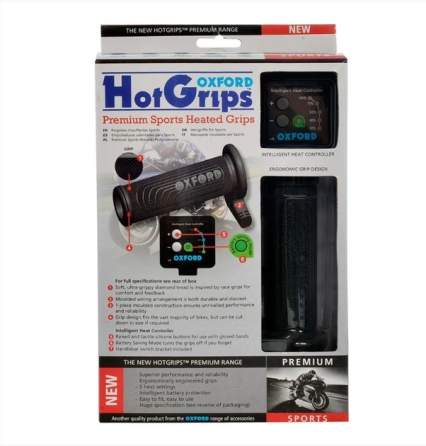 Ручки керма з підігрівом Oxford OF692 HotGrips Premium Sports, 22 мм, 5 режимів нагрівання, терморегулятор Київ