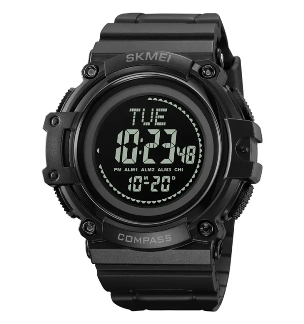 Годинник чоловічий спортивний Skmei 2233 compass з компасом (Чорний) Вінниця - фото 1