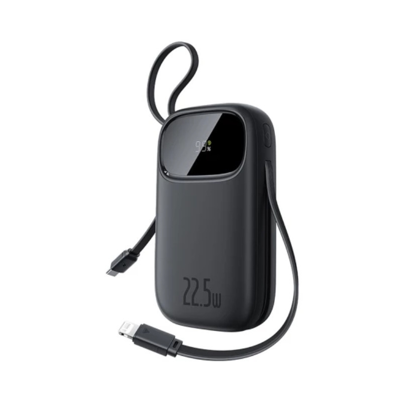 Зовнішній акумулятор Baseus EnerFill FC31 Digital Display Power Bank with 2 Built-in Cables 20000mAh 22.5W Cosmic Black Київ - фото 4