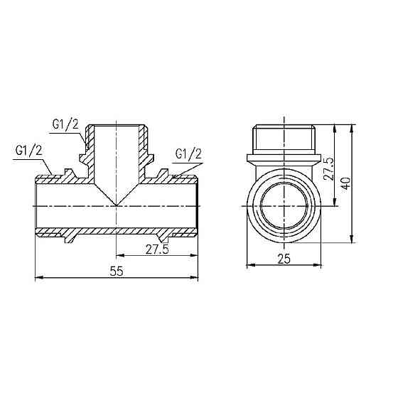 Тройник Thermo Alliance Forte 1/2" НН SF36715 Київ