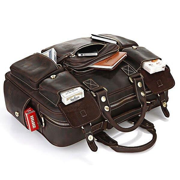 Сумка чоловіча у вінтажному стилі Коричнева (Vintage) Київ - фото 3