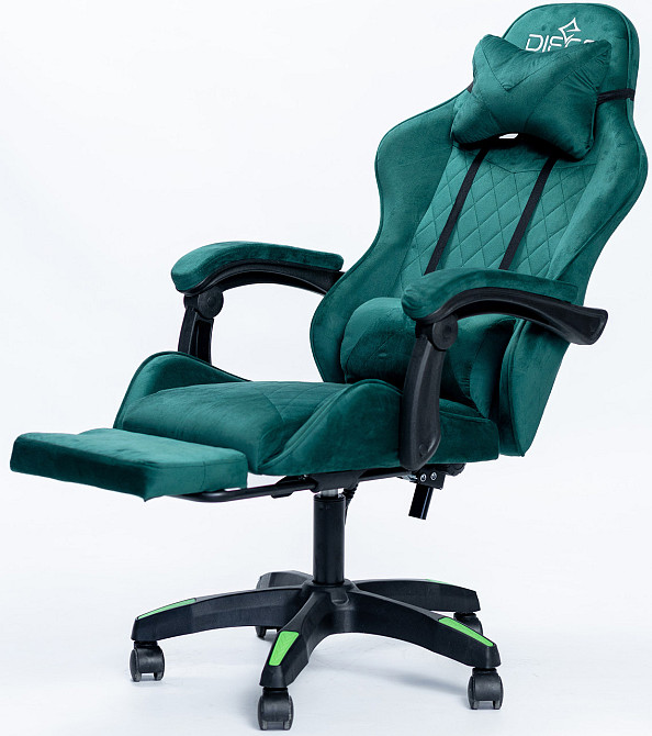 Кресло геймерское DIEGO ALCANTARA PRO Green Киев - изображение 5