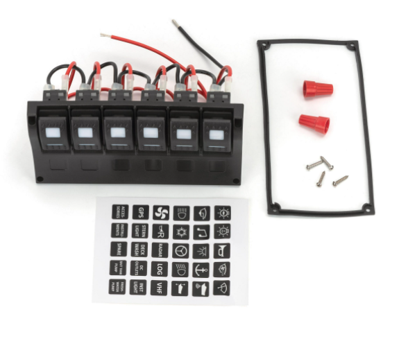 Панель Переключателей 6-Ти Клавишная С Индикаторами Включения для катеров и лодок Киев - изображение 1