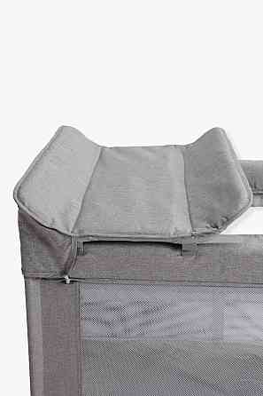 Ліжко-манеж дитяче з другим ярусом та пеленатором VELANO Tino, light grey Київ