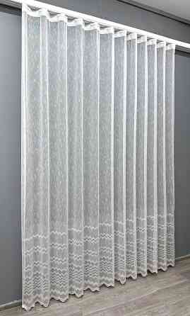 Тюль VR-Textil 1618т Лен с вышивкой белый 300х270 см (42-0578) Киев