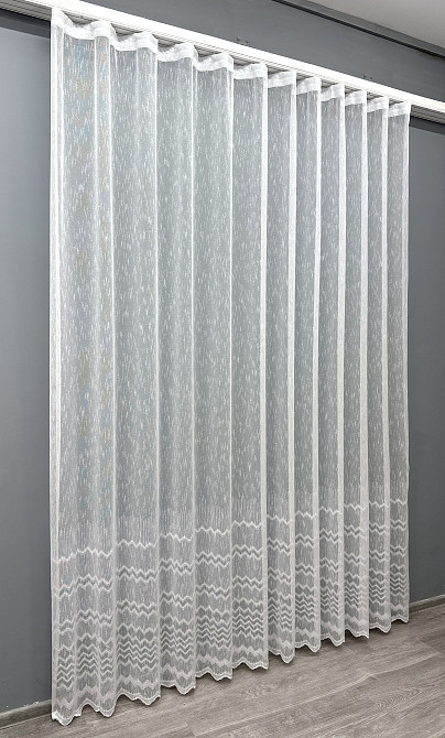 Тюль VR-Textil 1618т Льон з вишивкою білий 300х270 см (42-0578) Київ - фото 3