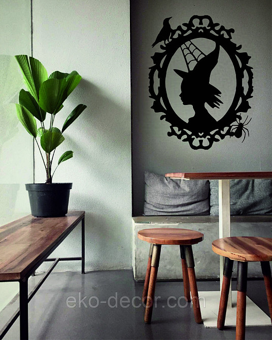 Декоративное настенное Панно «Ведьма», Декор на стену 90*70 см, Черный Киев - изображение 7