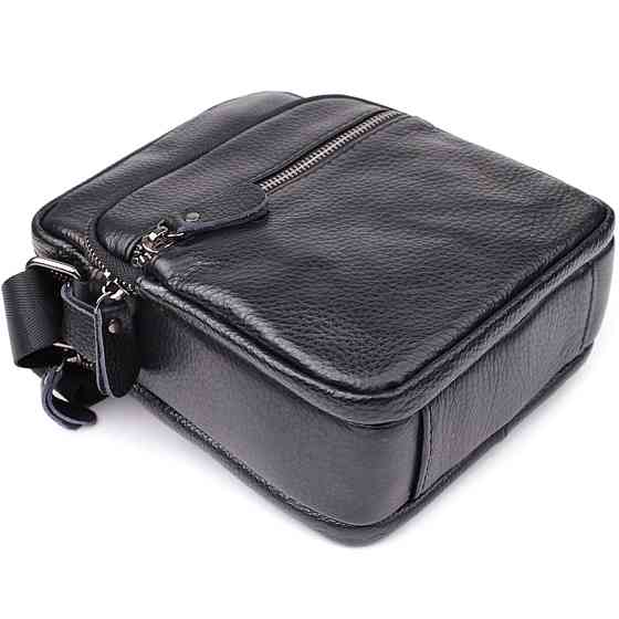 Мужская сумка на плечо из натуральной кожи Vintage 23020 Черный Киев