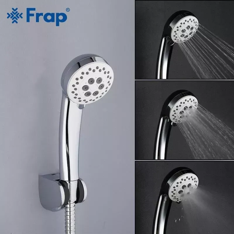 Змішувач для ванни з душовим гарнітуром Frap F2241 білий/хром Київ - фото 6