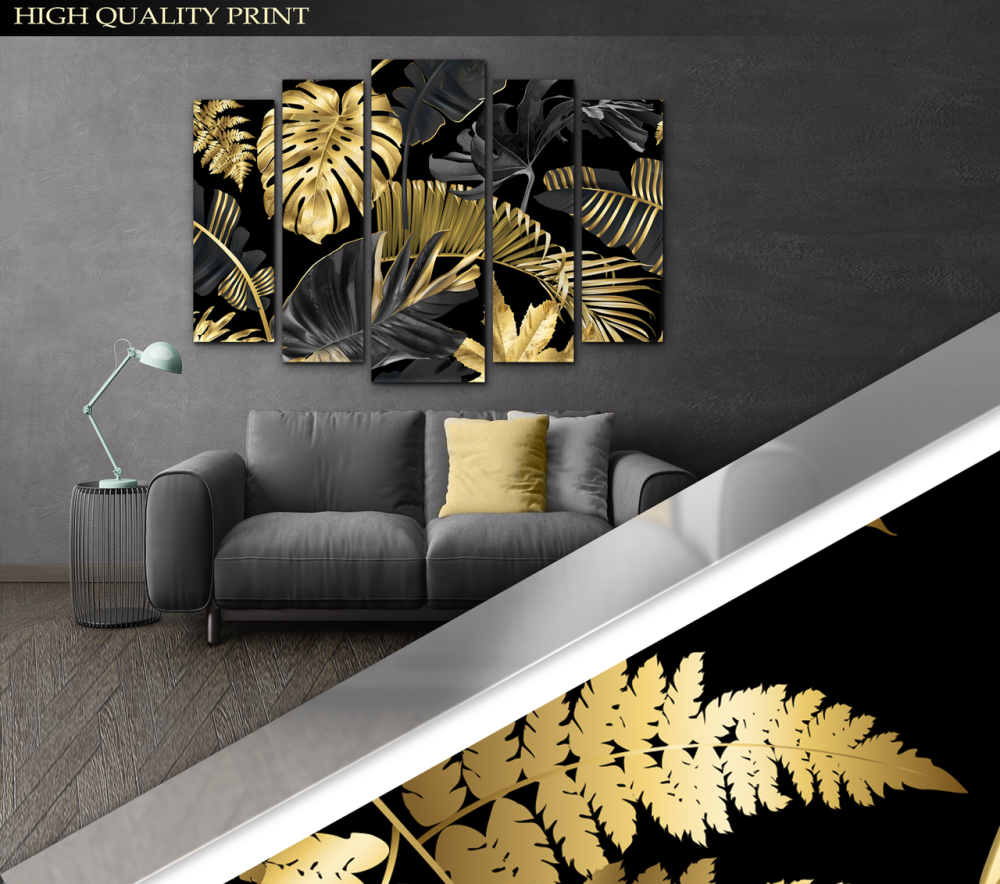 Модульна картина Монстера Абстракція Art-268_5 ( 80х118см ) Київ - фото 3