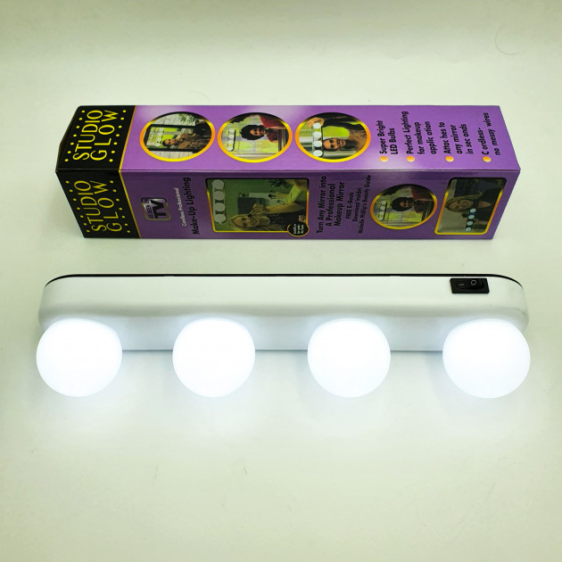 Підсвічування дзеркала світлодіодна лампа на присосках STUDIO GLOW 4 LED White Київ - фото 2