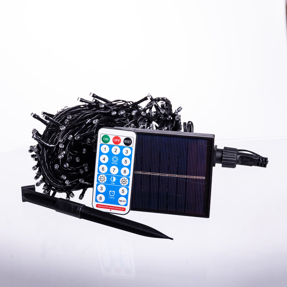 Уличная новогодняя гирлянда 30 м, 300 LED, солнечная батарея Киев - изображение 4