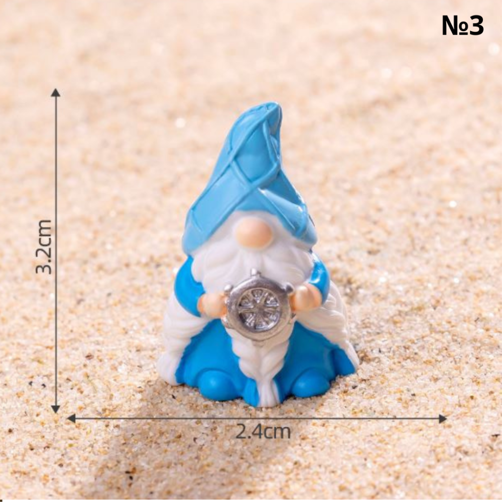 Серия фигурок Гномы  на пляже для миниатюры, хендмейда, флорариума,песочного стола Гном №3 Одесса - изображение 1