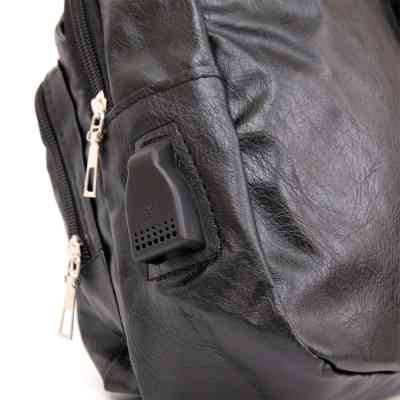 Сумка Vintage Кросс боди с эмблемой из кожзама Черная (20568) Винница