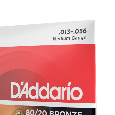 Струни для гітари D'Addario 80/20 Bronze Medium (13-56) (EJ12) Вінниця - фото 4