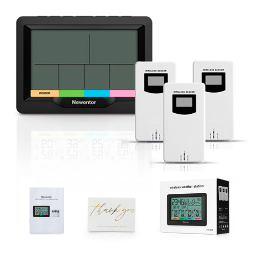 Метеостанція безпровідна з барометром РК 5.8&quot;, 3 виносних датчика, FJ3383B Вінниця - фото 2