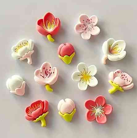 Магниты на холодильник цветы 15 шт декоративные розовые магниты набор Киев