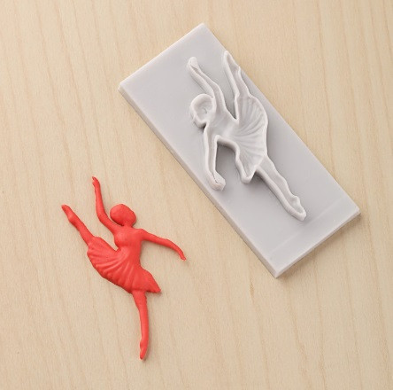 Молд из силикона Балерина 70 мм серый Киев - изображение 4