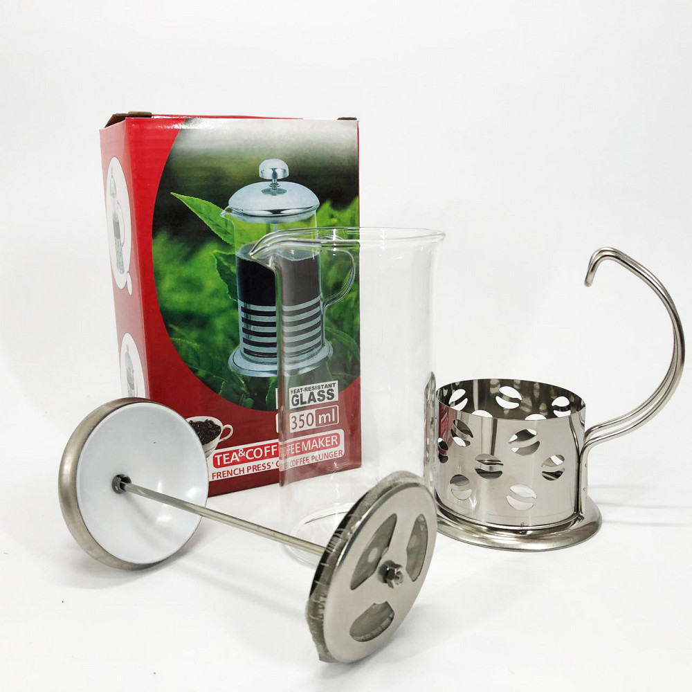 Френч-прес з ручкою Unique UN-1151 0.35 л, Френч-прес для кухні для сервірування Чайники заварки IB-58 Львів - фото 12