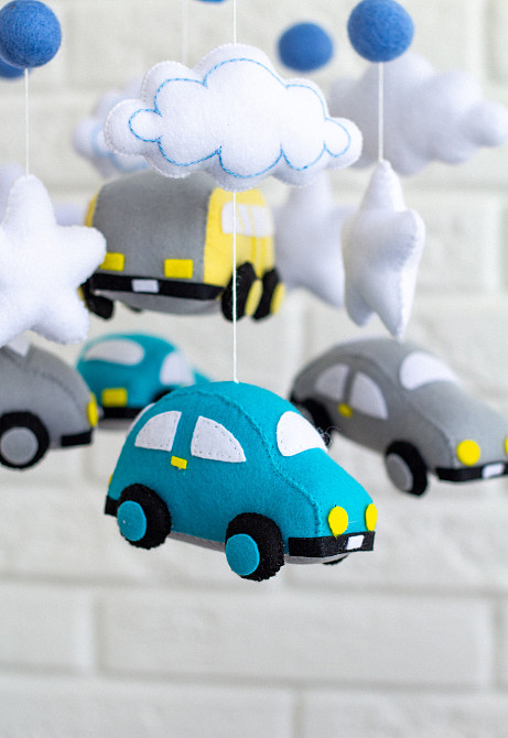 Музичний мобіль WoollyFox «Машинки» для хлопчика з 35 мелодіями Київ - фото 7