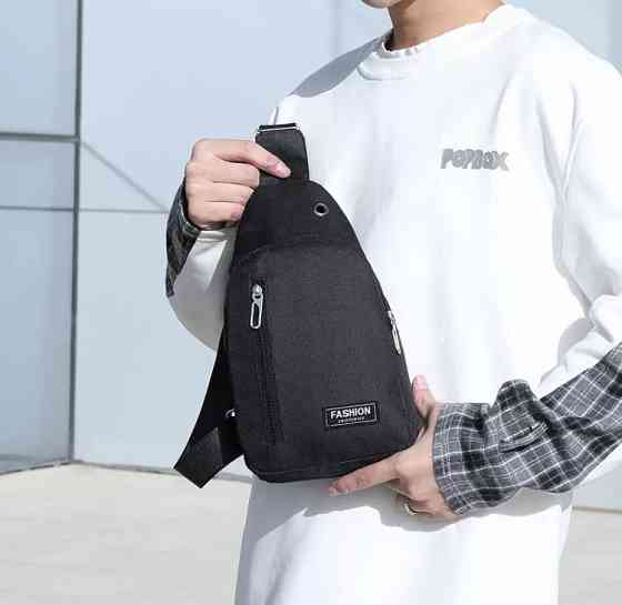 Сумка тактическая через плечо черная - размер сумки 33*17*6см, 2 кармана Мужская сумка, женская сумка, Унисекс Киев