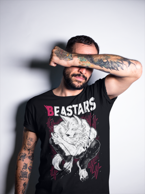 Футболка для хлопчика з аніме принтом Беастарс Легосхі Гірл Беастарс оверсайз (зріст від 165 до 180) Чорний AnimeJ0050m Дніпро - фото 6