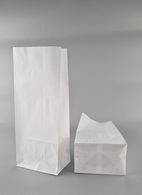 Пакет паперовий 32*13*8,5 см 0 г\м2 з дном білий 25 шт Харків - фото 1