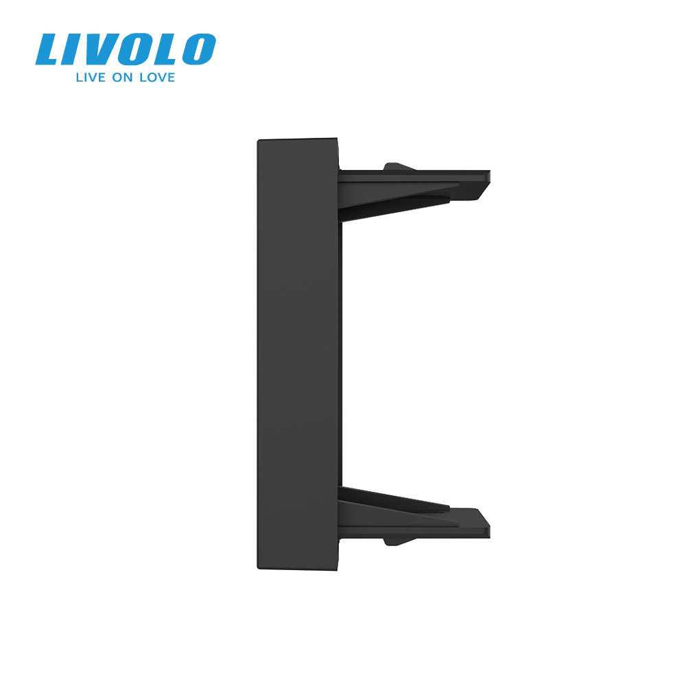 Заглушка для розетки LIVOLO, чорна, модуль 22.5×45 мм, 0.5 поста (VL-FCMB-1BP) Коломыя - изображение 6