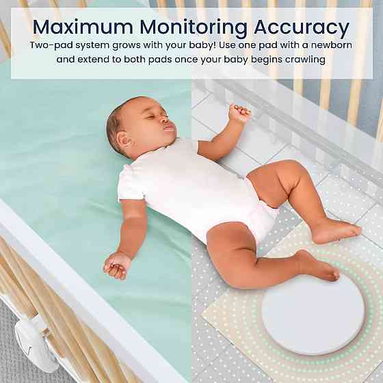 Монитор для контроля нарушения и отсутствия дыхания Babysense 7 для новорожденных, с 2 сенсорами под Киев