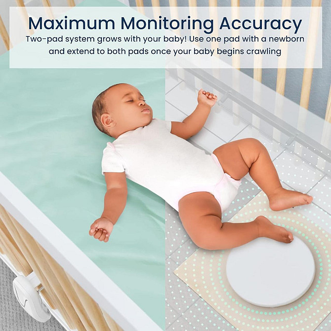 Монітор для контролю порушення та відсутності дихання Babysense 7 для немовлят, з 2 сенсорами під матрац Київ - фото 2