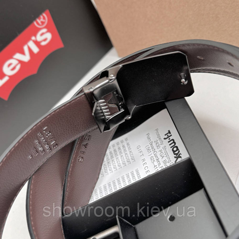 Двосторонній ремінь із двома пряжками в подарунковій упаковці Levis (516) Київ - фото 5
