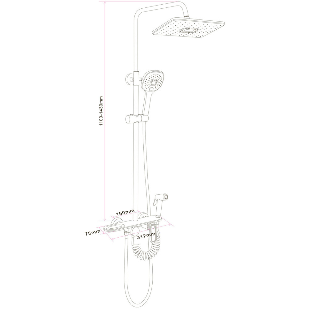 Душова система Globus Lux BETTA GLBE-2002 (000031787) Київ - фото 2