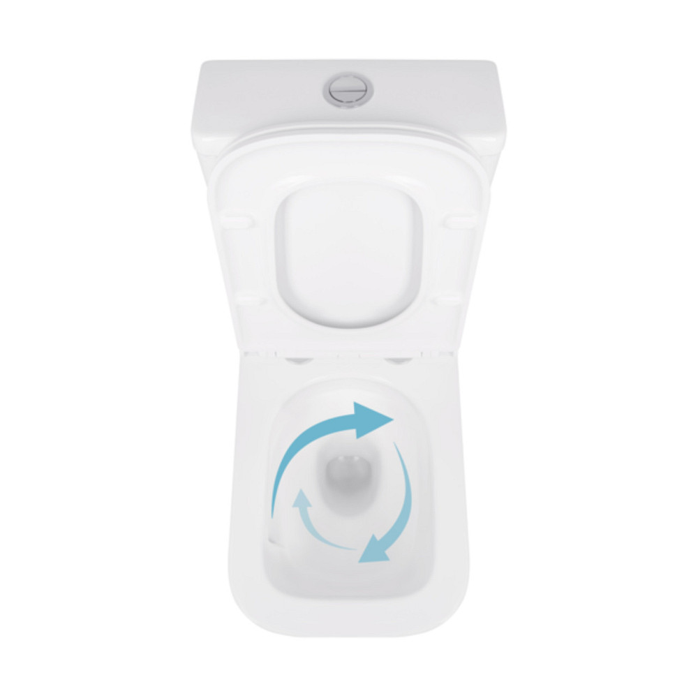 Унітаз-компакт Qtap Cardinal Ultra Quiet безобідковий із сидінням Soft-close QT04222168AUQ3W Київ - фото 16