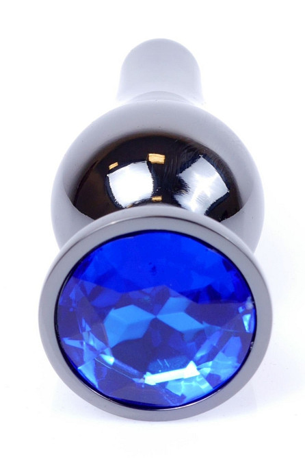 Анальна пробка Boss Series - Jewellery Dark Silver BUTT PLUG Blue, BS6400059 Sex Aura Київ - фото 2