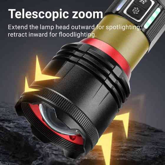 Ручний ліхтар YM-B631-D, 2500LM, 30 W LED 1*26650 акум, TYPE-C Дніпро