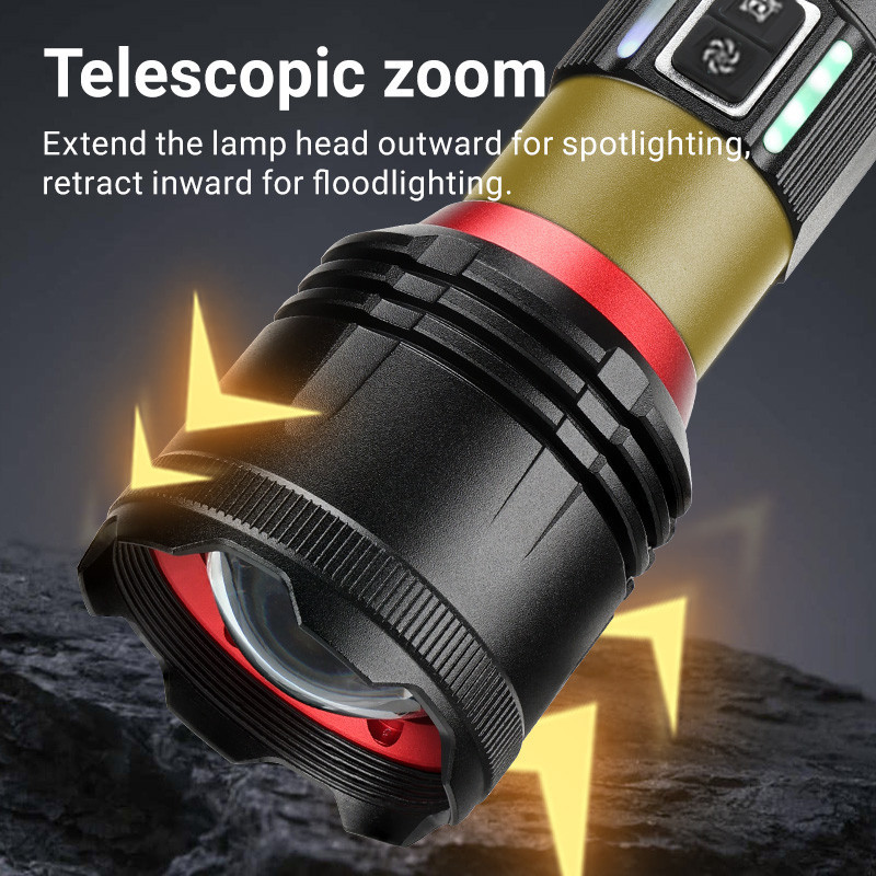 Ручний ліхтар YM-B631-D, 2500LM, 30 W LED 1*26650 акум, TYPE-C Дніпро - фото 3