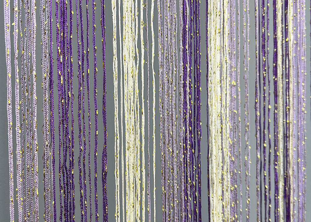 Штори-нитки з люрексом Молочний з бузковим і фіолетовим 300х300см 1 шт (61-126) Київ - фото 6