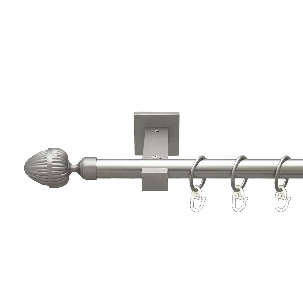 Карниз Orvit Одеон металевий однорядний техно гладка труба кільце металеве Сатин 19 мм 160 см (00-00027303) Львів - фото 1