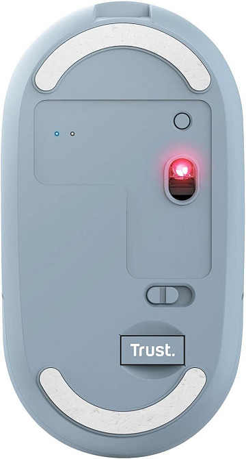 Миша Trust Puck синя бездротова акумуляторна Bluetooth/2.4 GHz (USB-мікроприймач) DPI 800/1200/1600 ергономічна безшумна Київ - фото 7
